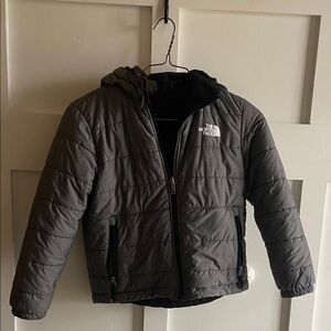 The North Face Kids Charcoal Puffer Jacket